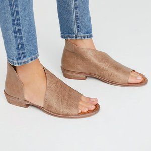 Free People "Mont Blanc" Pebbled Leather Open Toe